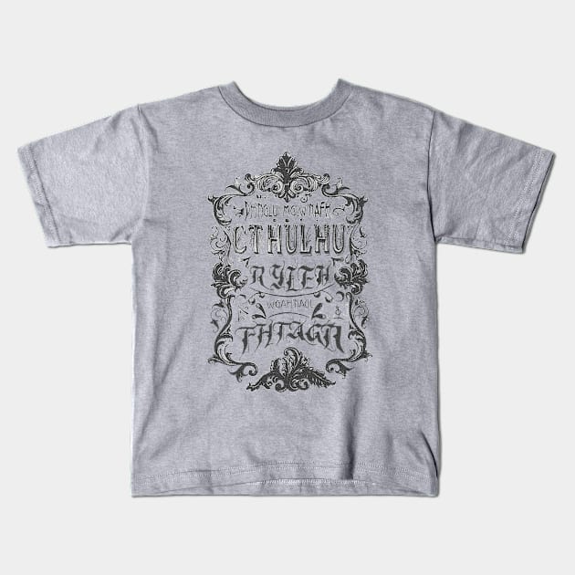 Cthulhu Waits Dreaming Kids T-Shirt by AkiYami